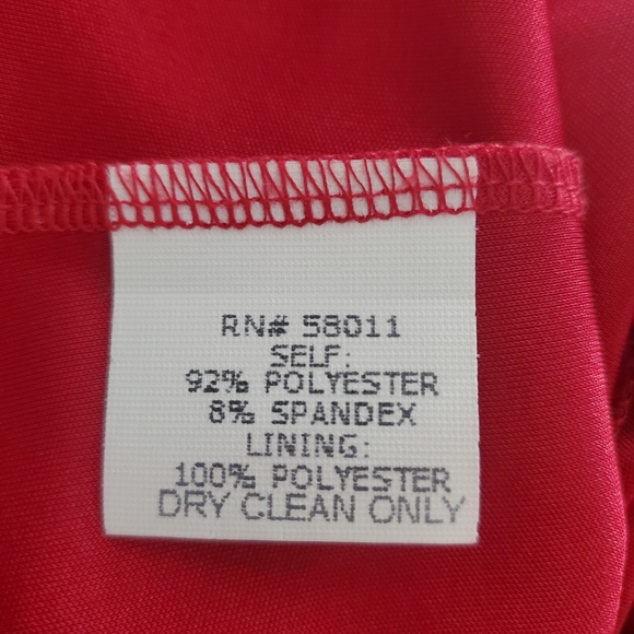 David Meister Dress Women's 6 Red Sleeveless V-Neck Twist Front - Picture 6 of 6